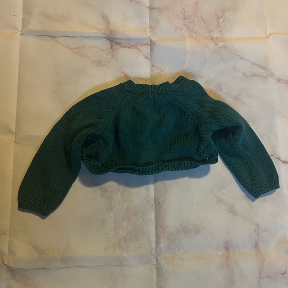 Teal Knit Bolero Cardigan Tea Collection 6-12 mo - Picture 3 of 3